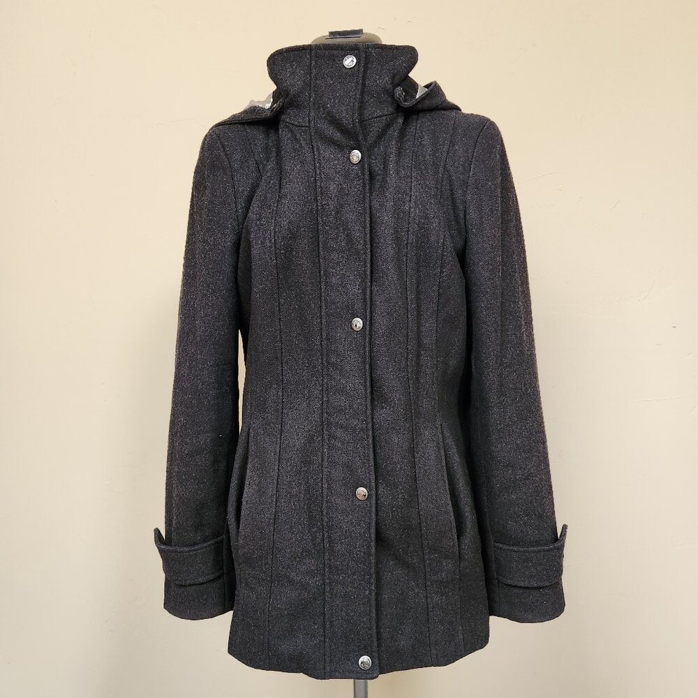 Calvin Klein wool coat with removable hood
